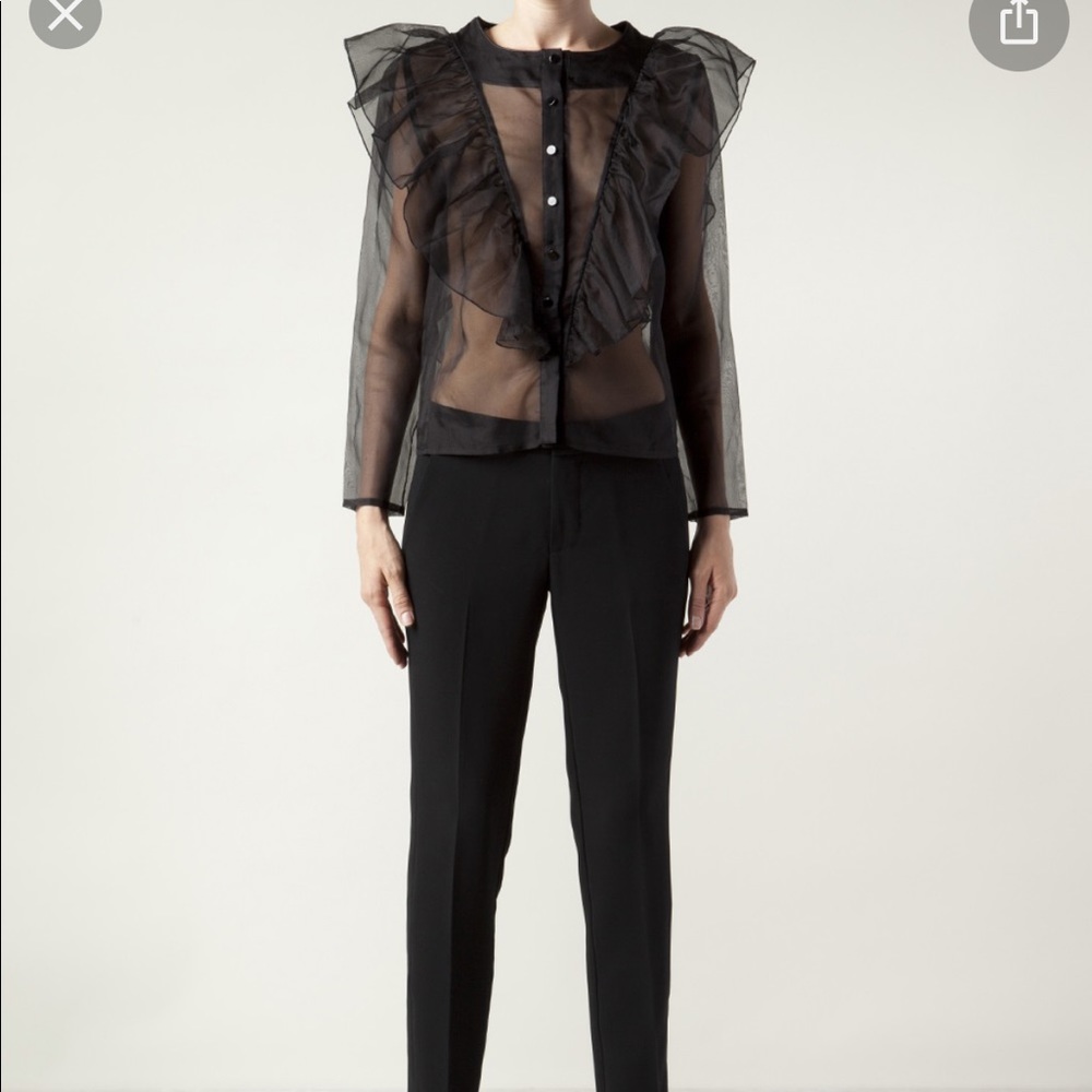 Stunning Rodebjer organza ruffle blouse 💯% silk.